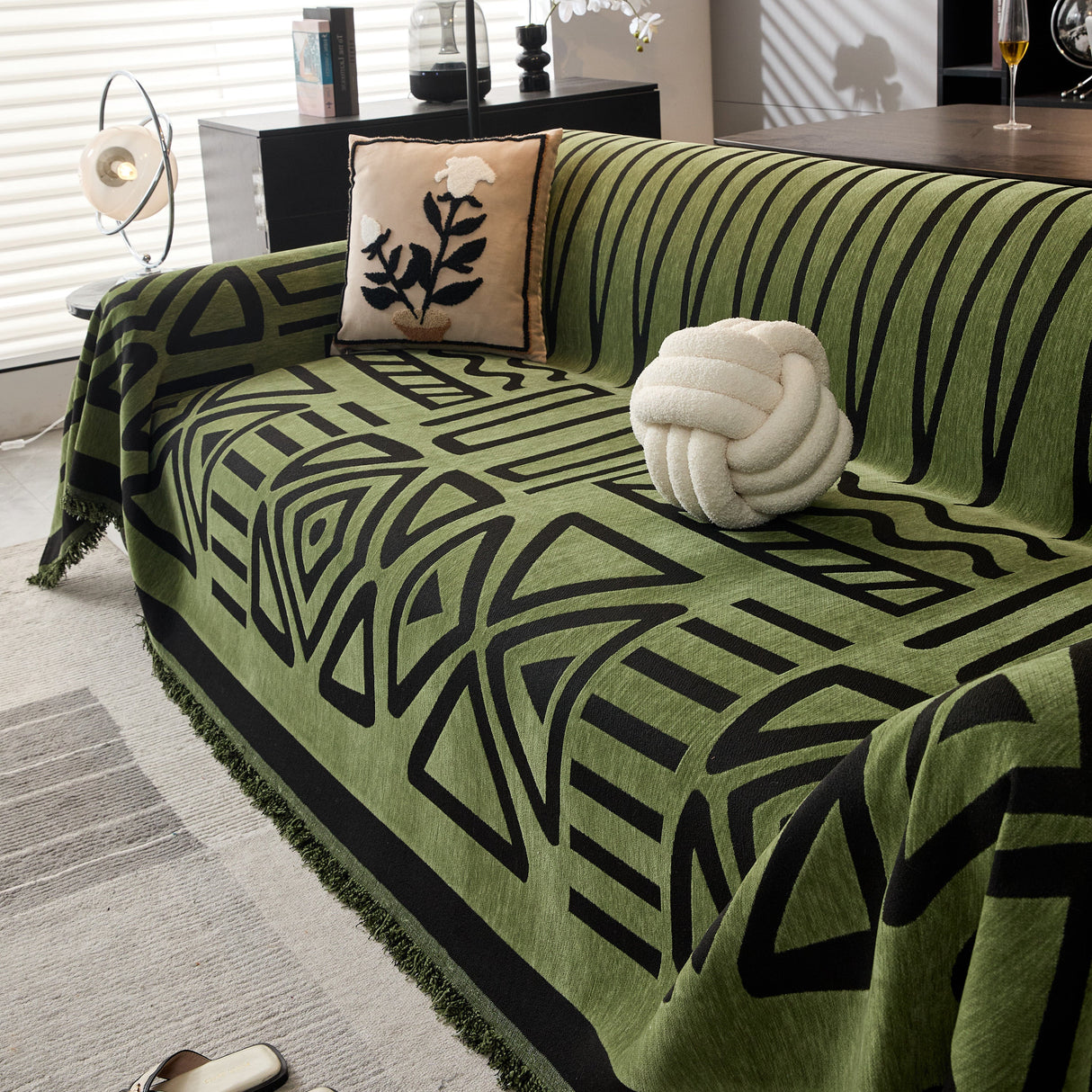 Boho Chenille Sofa Throw Covers Sectional Sofa Couch Cover Sofa Protector Covers