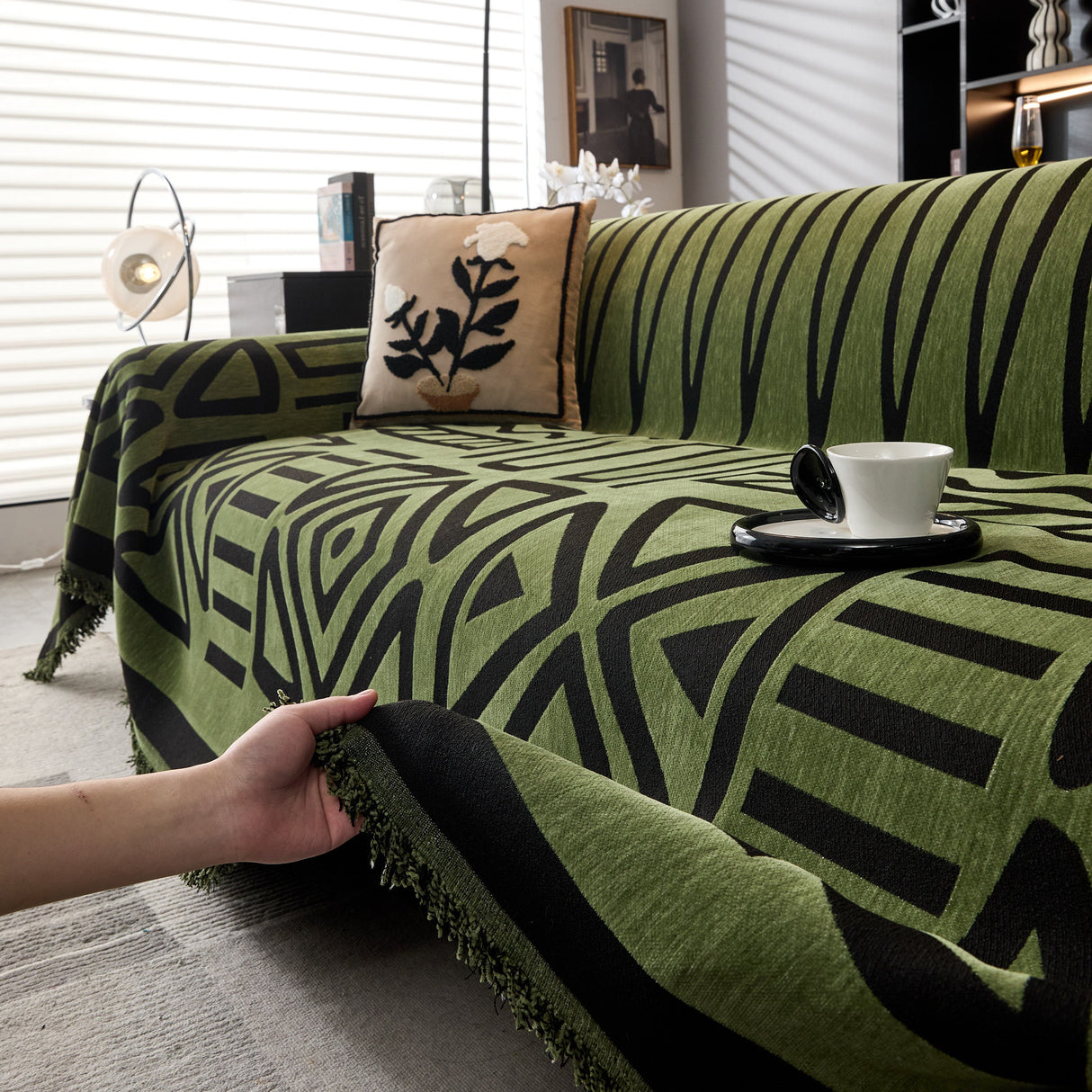 Boho Chenille Sofa Throw Covers Sectional Sofa Couch Cover Sofa Protector Covers