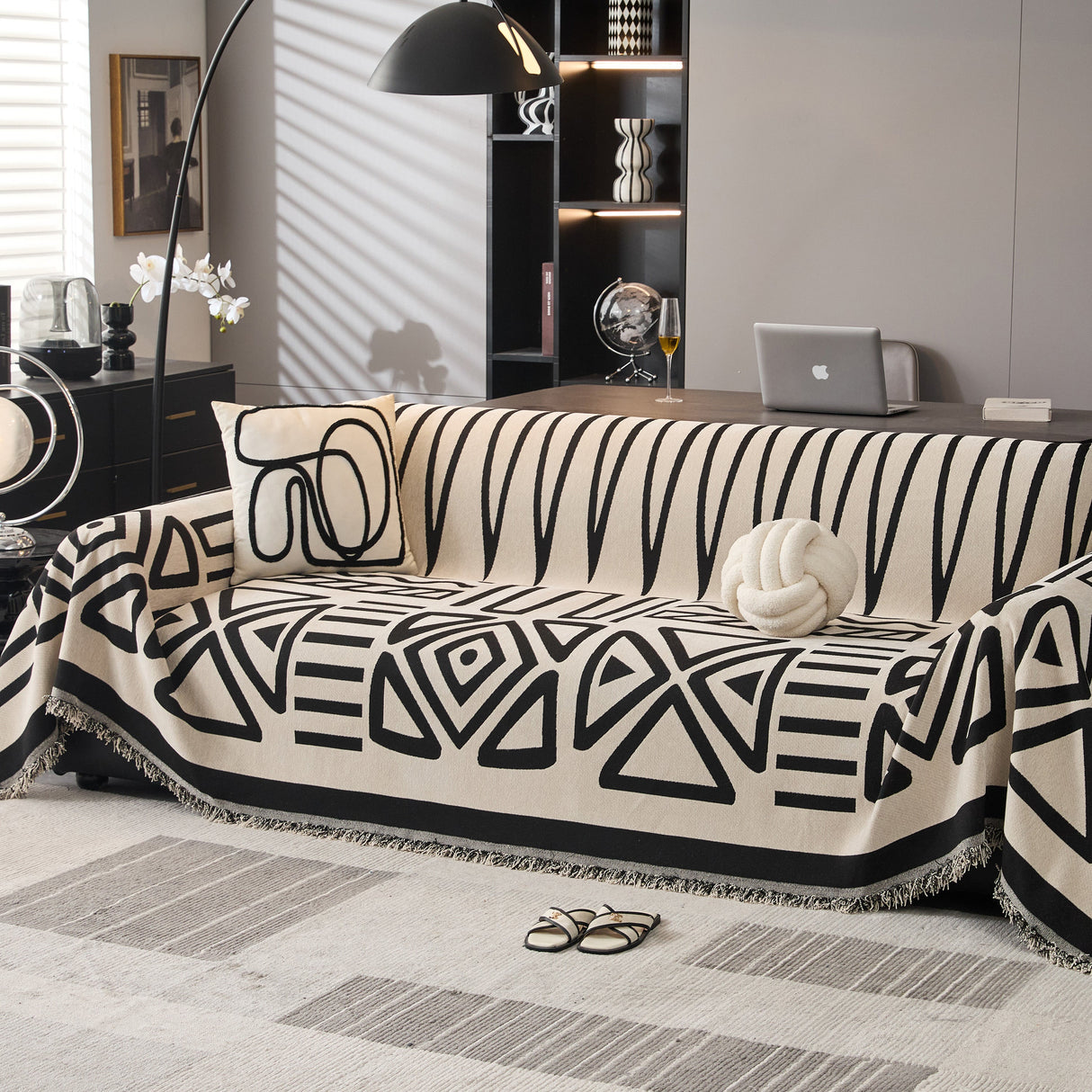 Boho Chenille Sofa Throw Covers Sectional Sofa Couch Cover Sofa Protector Covers