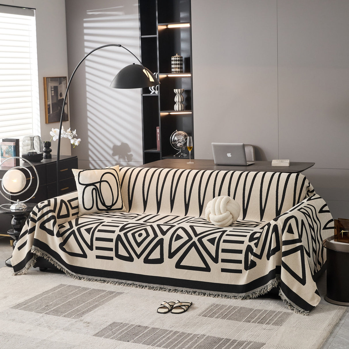 Boho Chenille Sofa Throw Covers Sectional Sofa Couch Cover Sofa Protector Covers