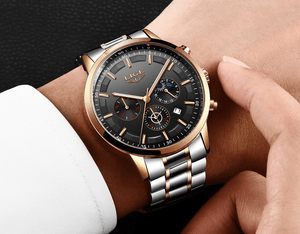 Men's Waterproof  Watch With Chronometers And Date Display Unique Design Perfect Gift