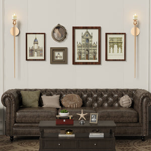 2-Pack Golden Candle Holder Torch Wall Light, Electronic Candle Wall Scone