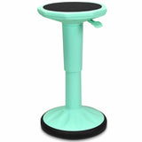 Adjustable Active Learning Stool Sitting Home Office Wobble Chair with Cushion Seat -Black