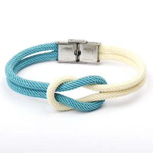 New Elegant Fashion Multi-Layer Concentric Modern Knot Rope Men Anchor Luxury Bracelet Charm Fine Bracelets For Women Fold Over Clasp Navy Style Jewelry