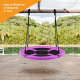 40 Inch Flying Saucer Tree Swing Indoor Outdoor Play Set-Blue