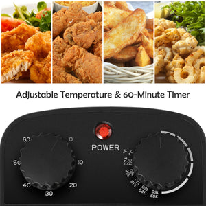3.2 Quart Electric Stainless Steel Deep Fryer with Timer-Silver