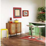 5-Piece Kitchen & Dining Bundle: Adjustable Bar Stools (Set of 2) + Stackable Stools (Set of 6) + Rattan Storage Sideboard