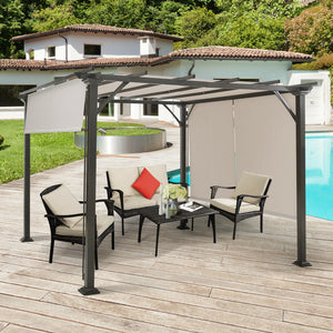 16' x 4' 2Pcs Universal Replacement Canopy for Pergola Structure Sun Awning