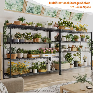 3/4/5/6/7/8 Tier Storage Shelves-Adjustable Wire Shelving Rack-Multi Sizes