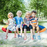 60 Inch Saucer Surf Outdoor Adjustable Swing Set-Blue+Black