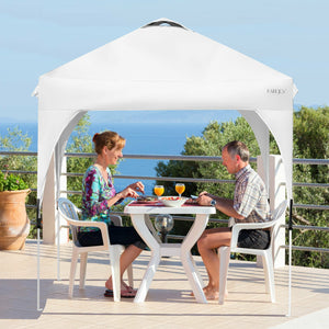 6.6 x 6.6 Feet Outdoor Pop Up Height Adjustable Canopy Tent with Roller Bag-Blue