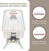 Portable Baby Bedside Sleeper with Adjustable Heights and Angle