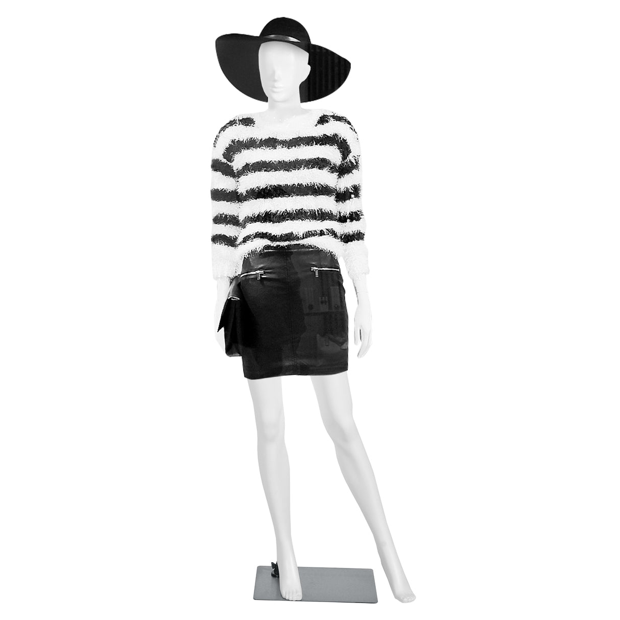 5.8 ft Plastic Female Mannequin Adjustable Detachable Manikin with Metal Stand