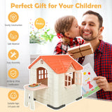 Kid ™s Playhouse Pretend Toy House For Boys and Girls 7 Pieces Toy Set-Pink