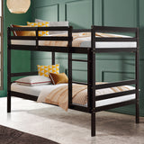 Twin Bunk Bed Children Wooden Bunk Beds Solid Hardwood-White