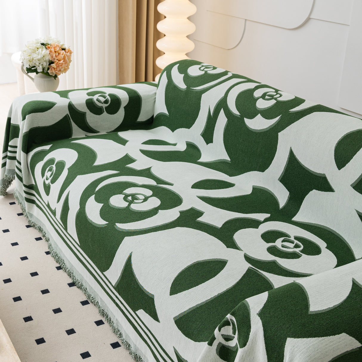 Chenille Sofa Cover Blanket, Couch Cover Blanket Throws for Couches Living Room Furniture Throw Covers