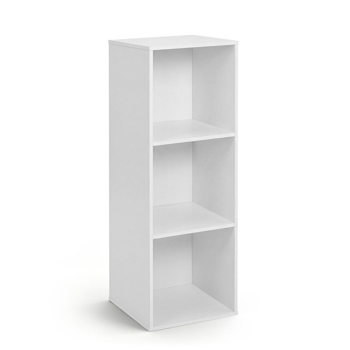 3-Cube Bookcase with 2 Anti-tipping Kits and Cubby Storage Organizer for Home Office-White