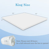 3 Inch Gel-Infused Memory Foam Mattress Topper with Removable Cover-King Size