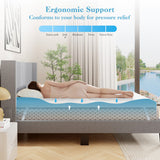 3 Inch Gel-Infused Memory Foam Mattress Topper with Removable Cover-Twin Size
