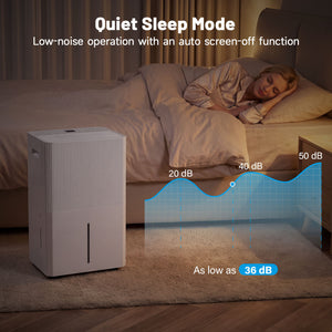 3 Modes Dehumidifier with Drain Hose and LED Display for 6500 Sq.Ft Home-White