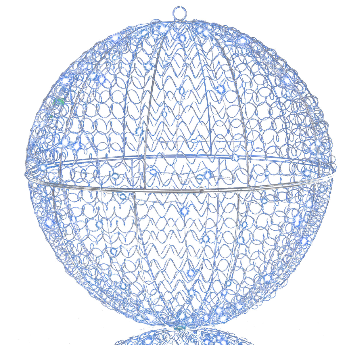 3 Pcs Lighted Christmas Balls Large Standing/Hanging Metal Sphere Lights with 435 LEDs
