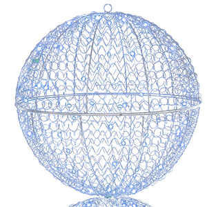 3 Pcs Lighted Christmas Balls Large Standing/Hanging Metal Sphere Lights with 435 LEDs