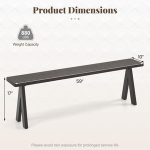 3-Person Outdoor Bench Set of 2 with 800 LBS Bearing Capacity