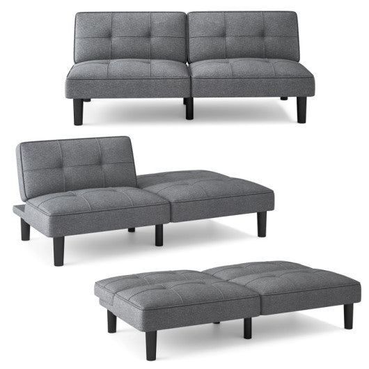 3-Piece Bedroom Bundle: Bedside Table with 3 Drawers+Modern Accent Chair+Convertible Folding Futon Sofa Bed