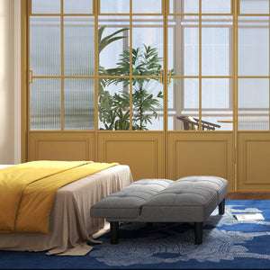 3-Piece Bedroom Bundle: Bedside Table with 3 Drawers+Modern Accent Chair+Convertible Folding Futon Sofa Bed