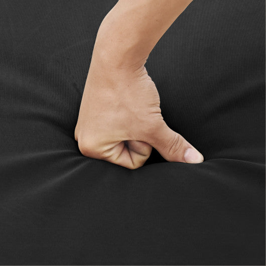 3 Pieces Patio Furniture Set with Cushioned Patio Chairs and Tempered Glass Coffee Table-Black