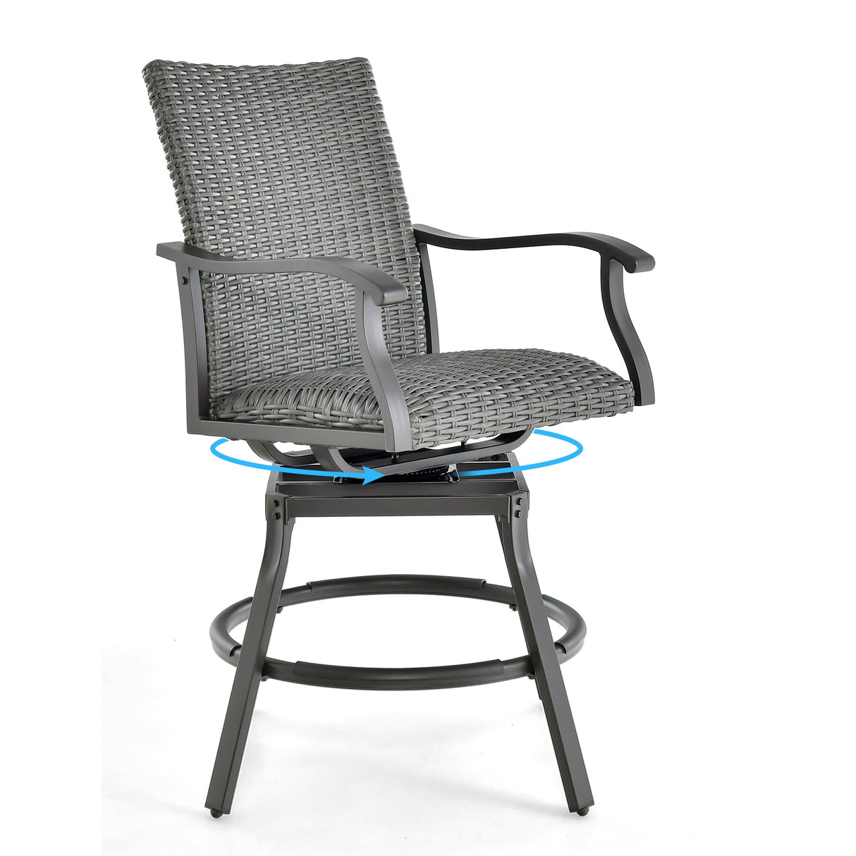 3 Pieces Swivel Bar Set with 4D Air Fiber Cushion by DirectDeals