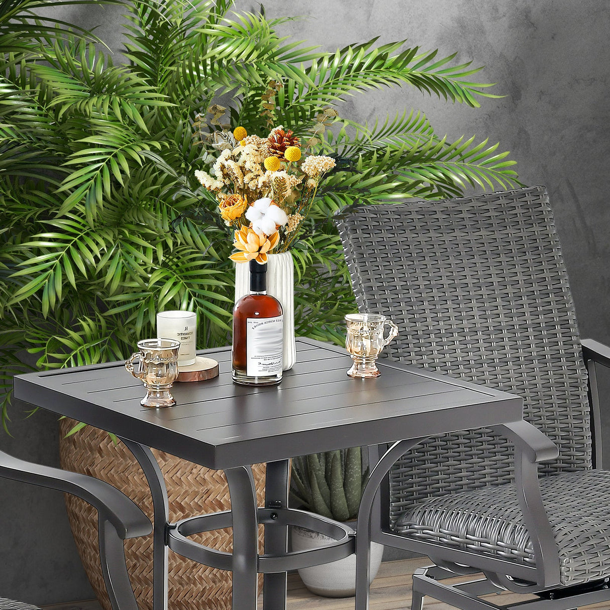 3 Pieces Swivel Bar Set with 4D Air Fiber Cushion by DirectDeals