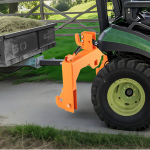 3-Point Quick Hitch with 5 Level Adjustable Bolt for Farming-Orange