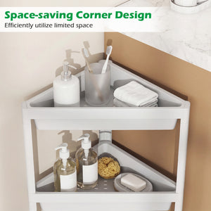 3-Tier Corner Shower Caddy 2-Pack with Detachable Design-White