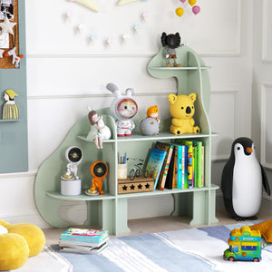 3-Tier Dinosaur Kids Bookshelf for Children-Green