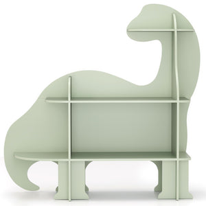 3-Tier Dinosaur Kids Bookshelf for Children-Green