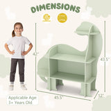3-Tier Dinosaur Kids Bookshelf for Children-Green