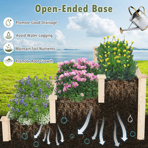 3 Tier Elevated Wooden Vegetable Garden Bed