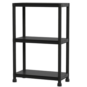 3-Tier Heavy-Duty Plastic Storage Shelves Freestanding Garage Shelving Unit