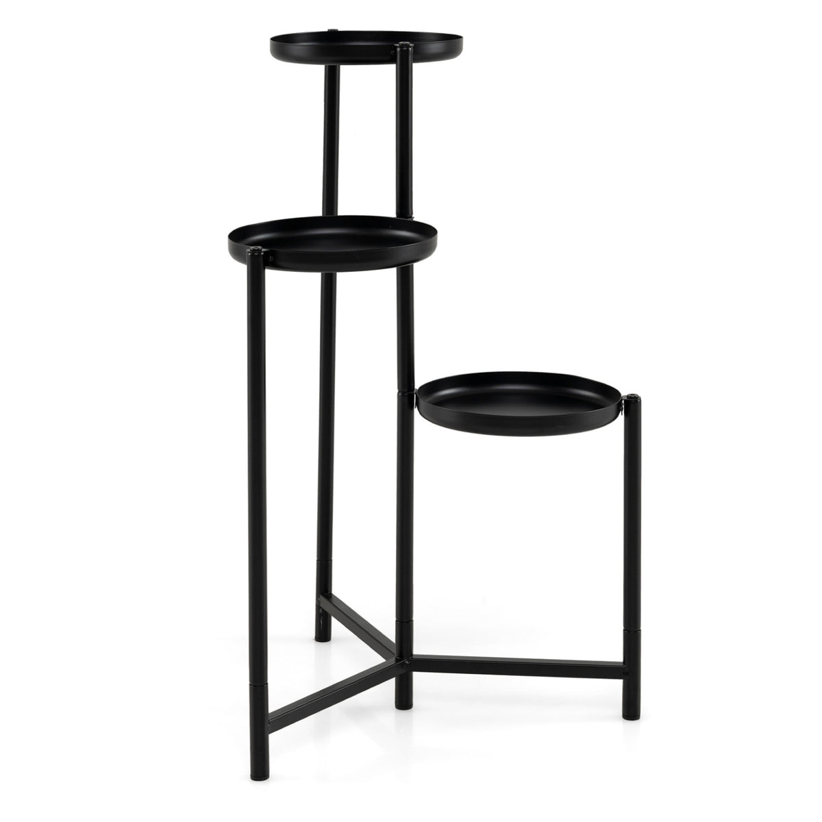 3-Tier Metal Plant Stand Indoor Outdoor Tall Corner Flower Pot Holder Display Rack