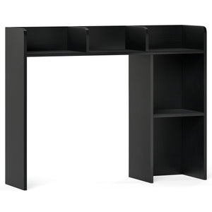 3-Tier Multipurpose Desk Bookshelf with 4 Shelves-Black