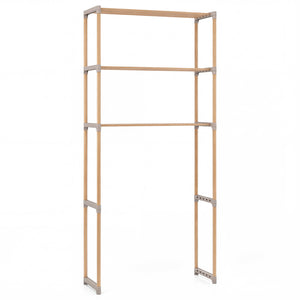 3-Tier Over The Toilet Storage Rack with Open Shelves-Gray