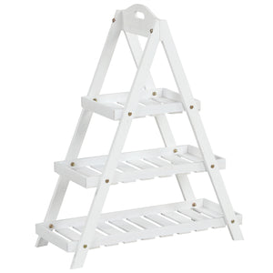 3-Tier Plant Stand Flower Pot Display Shelf-White
