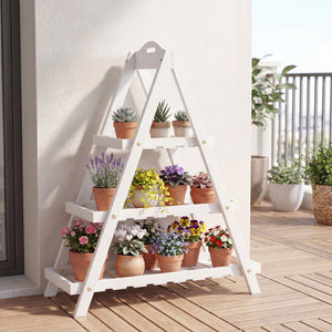 3-Tier Plant Stand Flower Pot Display Shelf-White