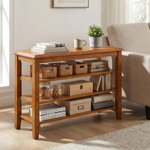 3-Tier Shoe Rack Bench with Adjustable Shelves for Entryway and Living Room-Brown