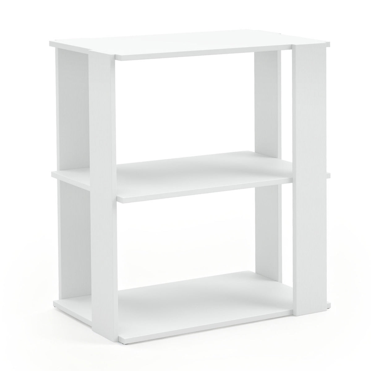 3-Tier Shoe Rack Set of 2 with Stackable Design and Anti-Tipping Device for Closet-White
