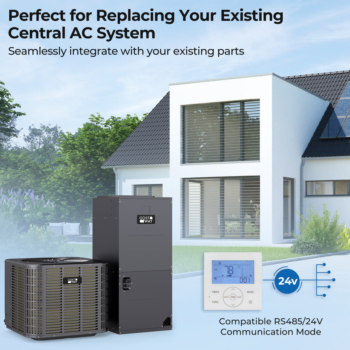 3 Ton 19 SEER2 High-Performance Heat Pump System (Operates down to 5 °F)
