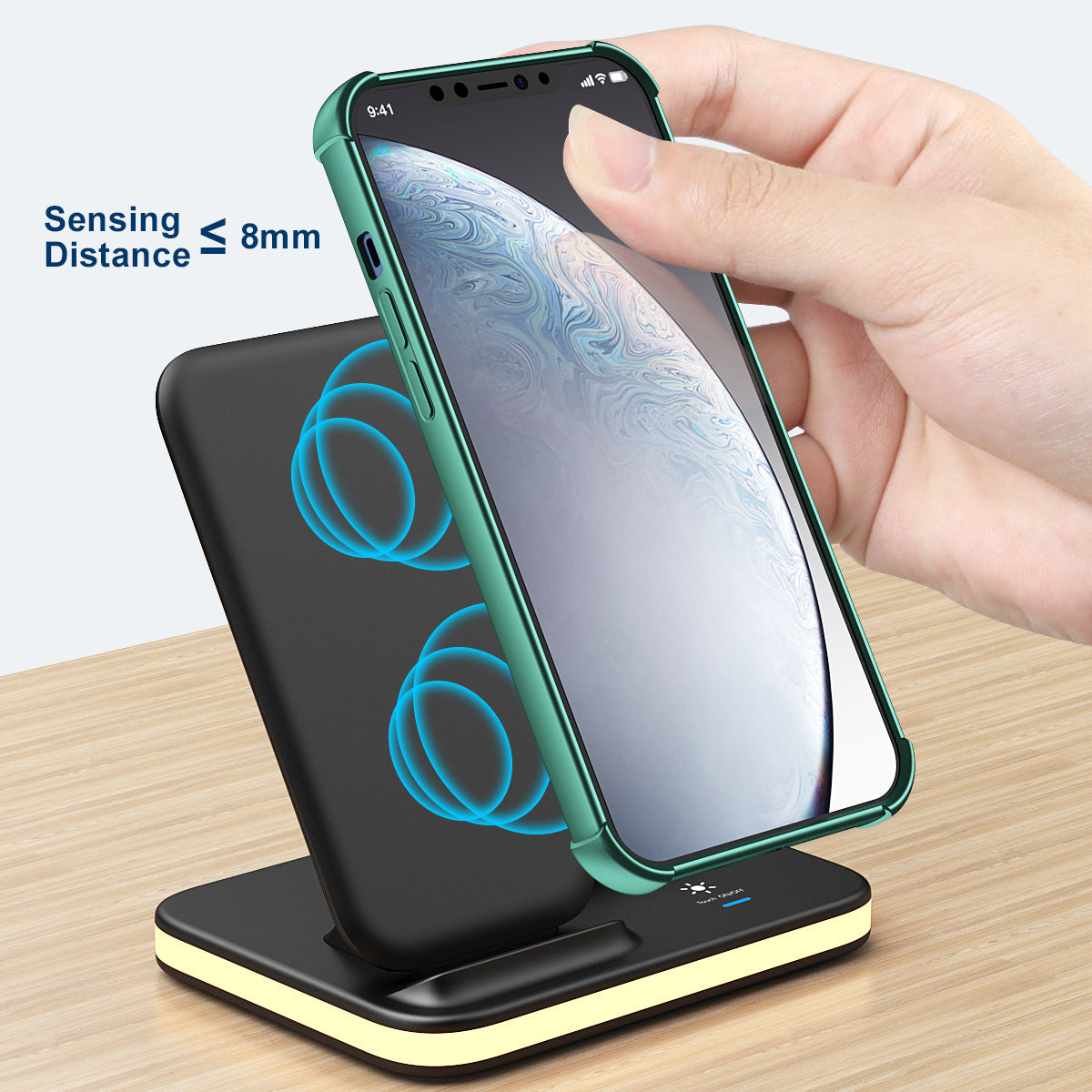4-in-1 Wireless Charging Stand with Night Light by Infinite Basics