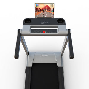 DeerRun A1 Pro Move+  6% Incline Foldable Treadmill——2025 Upgraded Chip & NFC Support | 350Lbs, 10mph Silver