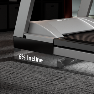 DeerRun A1 Pro Move+  6% Incline Foldable Treadmill——2025 Upgraded Chip & NFC Support | 350Lbs, 10mph Silver